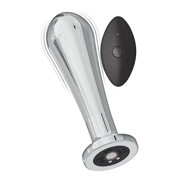 Ass-sation Remote Vibrating Metal Anal Bulb - Silver - Anal Products