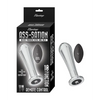 Ass-sation Remote Vibrating Metal Anal Bulb - Silver - Anal Products