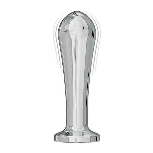 Ass-sation Remote Vibrating Metal Anal Bulb - Silver - Anal Products