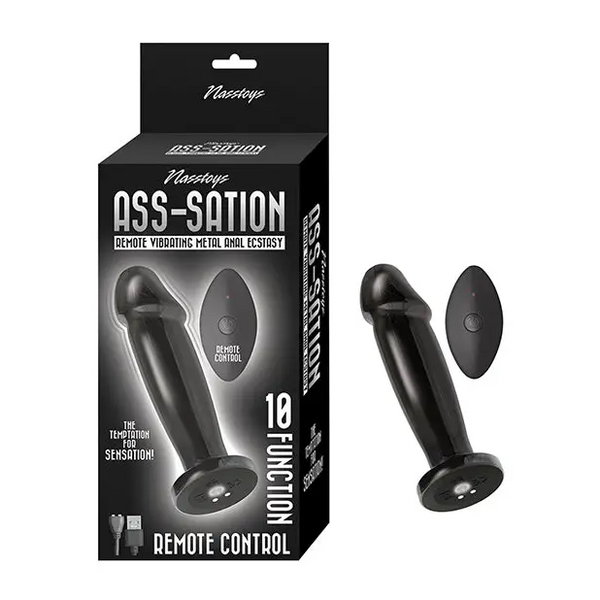 Ass-sation Remote Vibrating Metal Anal Ecstasy - Black - Anal Products