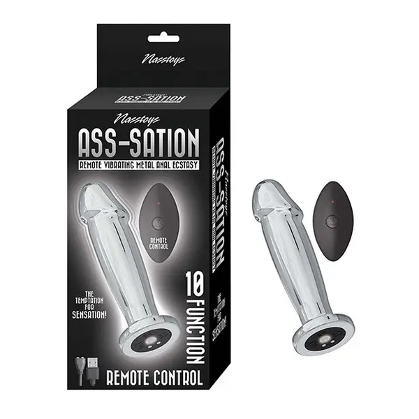 Ass-sation Remote Vibrating Metal Anal Ecstasy - Silver - Anal Products