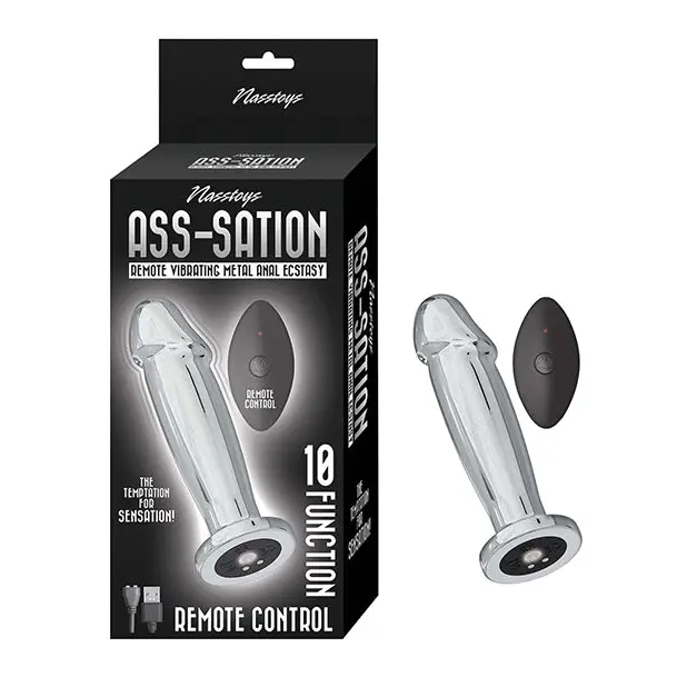 Ass-sation Remote Vibrating Metal Anal Ecstasy - Silver - Anal Products