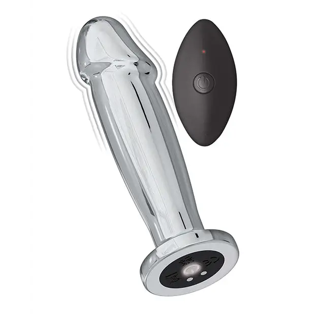 Ass-sation Remote Vibrating Metal Anal Ecstasy - Silver - Anal Products