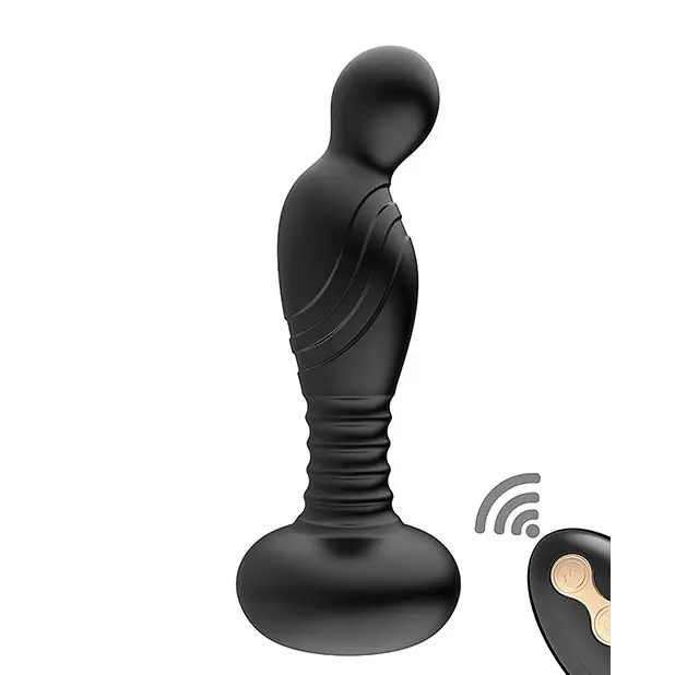 Ass-sation Remote Vibrating P Spot Plug - Black