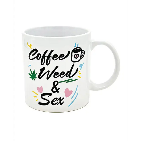 Attitude Mug Coffee Weed & Sex - 22 oz - Novelties