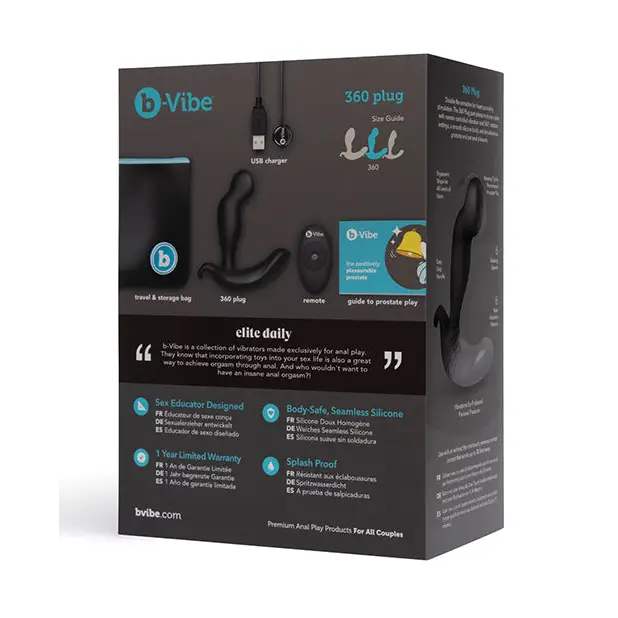 b-Vibe 360 Plug - Black - Anal Products
