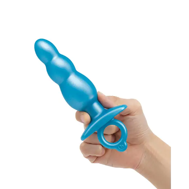 b-Vibe Butties Beaded Tapered Plug - Blue - Anal Products