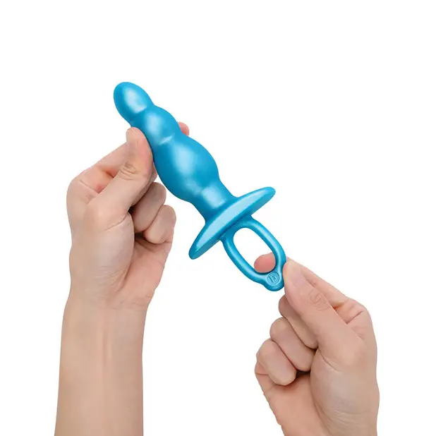 b-Vibe Butties Beaded Tapered Plug - Blue - Anal Products
