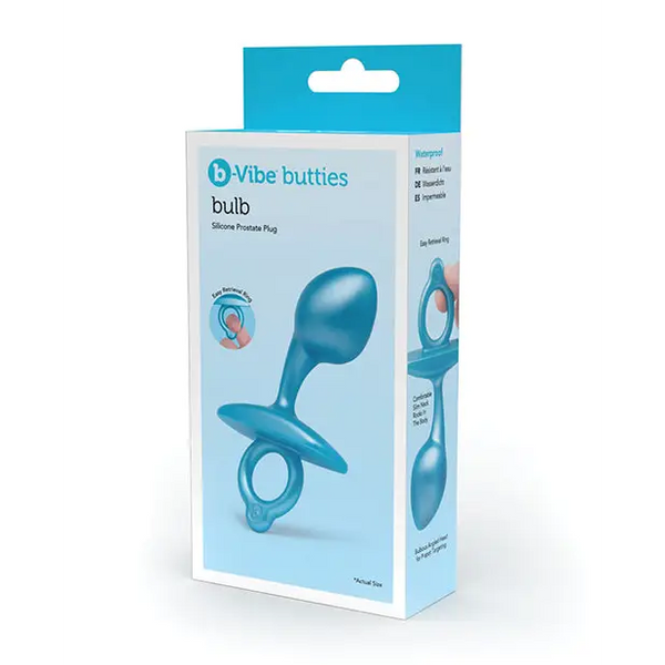 b-Vibe Butties Bulb Tapered Prostate Plug - Blue - Anal Products