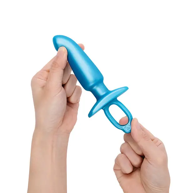 b-Vibe Butties Hither Tapered Prostate Plug - Blue - Anal Products