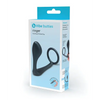 b-Vibe Butties Ringer Cock Ring & Prostate Plug - Black - Anal Products