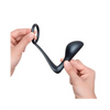 b-Vibe Butties Ringer Cock Ring & Prostate Plug - Black - Anal Products