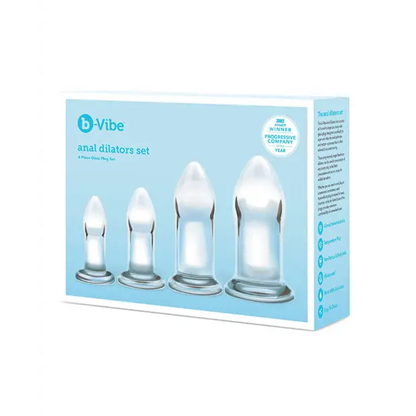 b-Vibe Glass Anal Dilator 4 pc Set - Anal Products