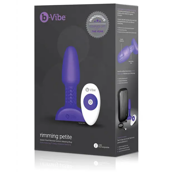 b-Vibe Petite Rimming Plug - Purple - Anal Products