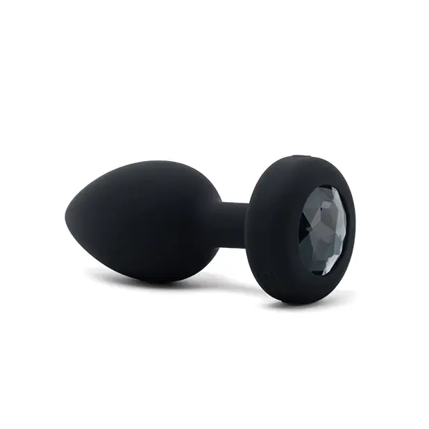 b-Vibe Remote Control Vibrating Jewel Plug (M/L) - Black - Anal Products