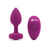 b-Vibe Remote Control Vibrating Jewel Plug (S/M) - Fuchsia - Anal Products