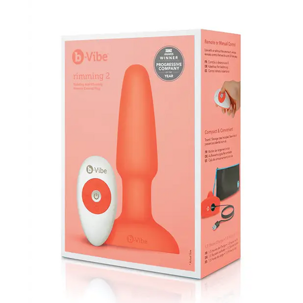 b-Vibe Rimming Plug 2 - Orange - Anal Products
