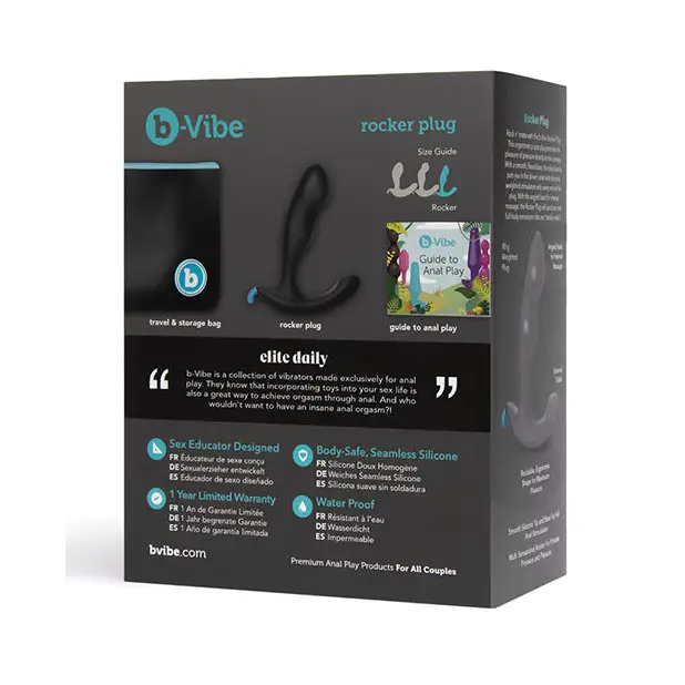 b-Vibe Rocker Plug - Black - Anal Products