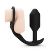 b-Vibe Snug & Tug Weighted Silicone & Penis Ring - 128 g Black - Anal Products