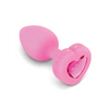 b-Vibe Vibrating Heart Plug S/M - Pink - Anal Products