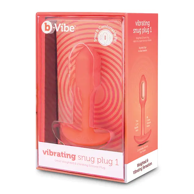 b-Vibe Vibrating Snug Plug - Small Orange - Anal Products