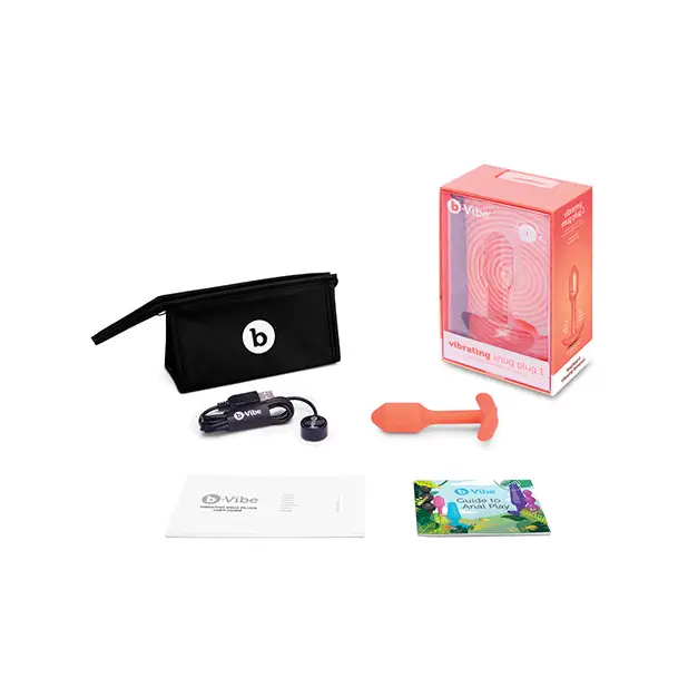 b-Vibe Vibrating Snug Plug - Small Orange - Anal Products