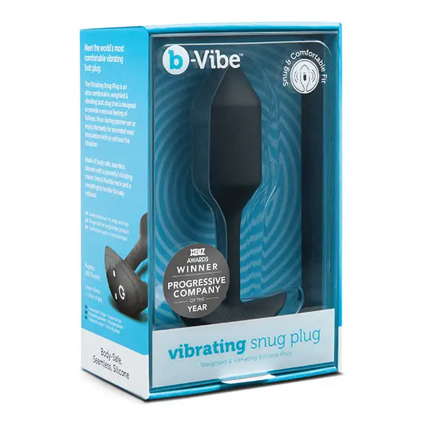 b-Vibe Vibrating Weighted Snug Plug M - 112 g Black - Anal Products