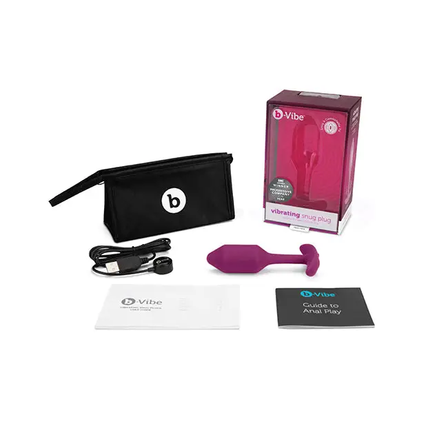 b-Vibe Vibrating Weighted Snug Plug M - 112 g Rose - Anal Products