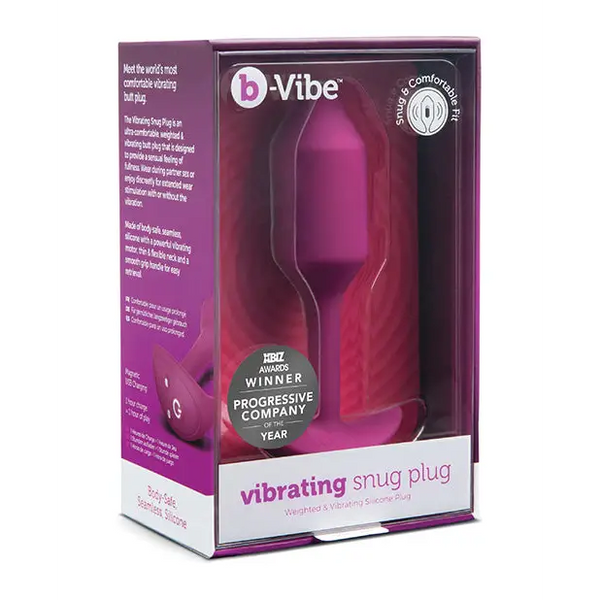 b-Vibe Vibrating Weighted Snug Plug M - 112 g Rose - Anal Products
