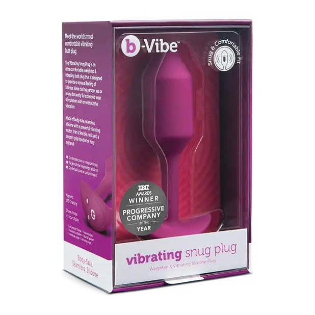 b-Vibe Vibrating Weighted Snug Plug M - 112 g Rose - Anal Products