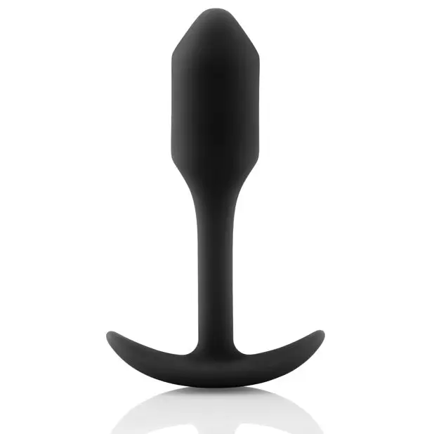 b-Vibe Weighted Snug Plug 1 - 55 g Black - Anal Products