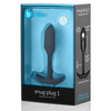 b-Vibe Weighted Snug Plug 1 - 55 g Black - Anal Products