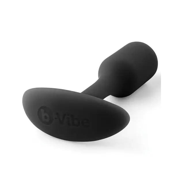 b-Vibe Weighted Snug Plug 1 - 55 g Black - Anal Products