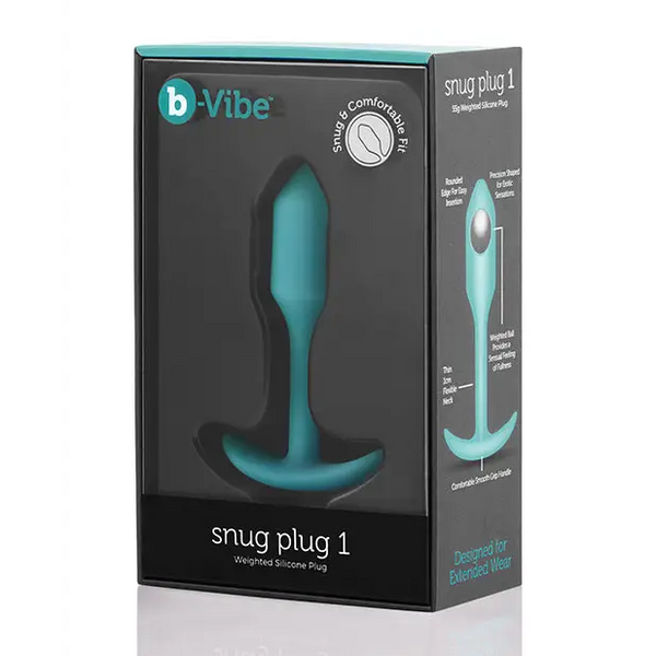 b-Vibe Weighted Snug Plug 1 - 55 g Mint - Anal Products
