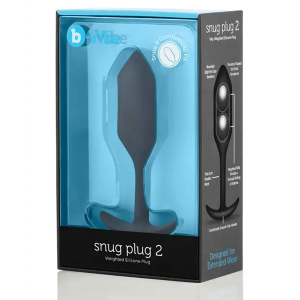 b-Vibe Weighted Snug Plug 2 - 114 g Black - Anal Products