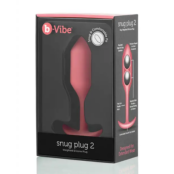 b-Vibe Weighted Snug Plug 2 - 114 g Coral - Anal Products