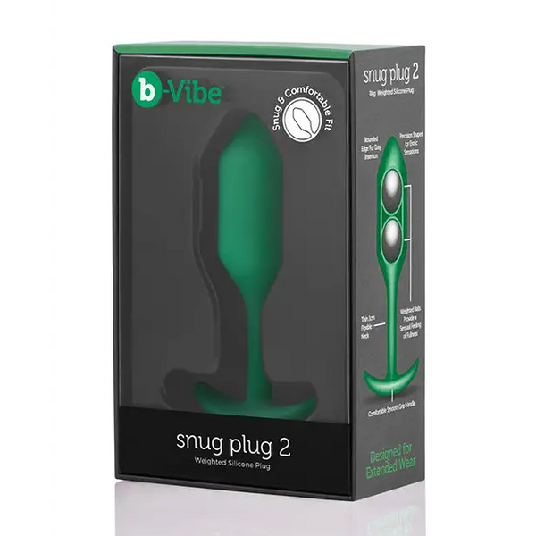 b-Vibe Weighted Snug Plug 2 - 114 g Green - Anal Products