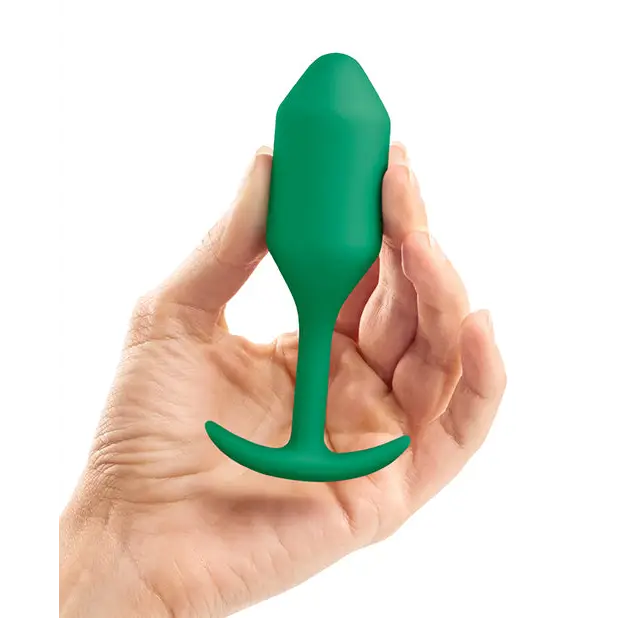 b-Vibe Weighted Snug Plug 2 - 114 g Green - Anal Products