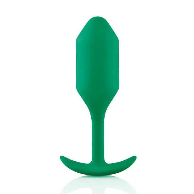 b-Vibe Weighted Snug Plug 2 - 114 g Green - Anal Products