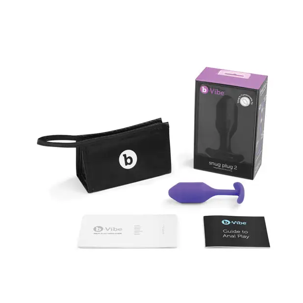 b-Vibe Weighted Snug Plug 2 - 114 g Purple - Anal Products