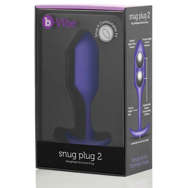 b-Vibe Weighted Snug Plug 2 - 114 g Purple - Anal Products
