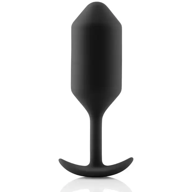 b-Vibe Weighted Snug Plug 3 - 180 g Black - Anal Products