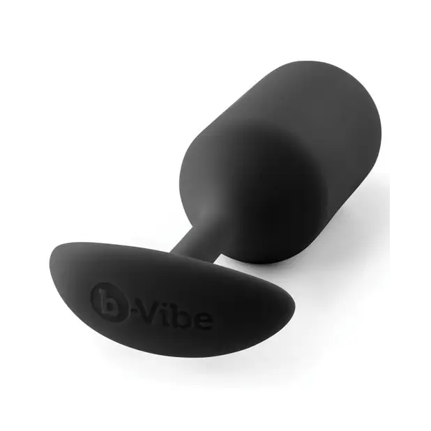 b-Vibe Weighted Snug Plug 3 - 180 g Black - Anal Products