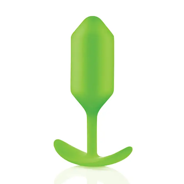 b-Vibe Weighted Snug Plug 3 - 180 g Lime - Anal Products