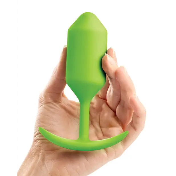 b-Vibe Weighted Snug Plug 3 - 180 g Lime - Anal Products