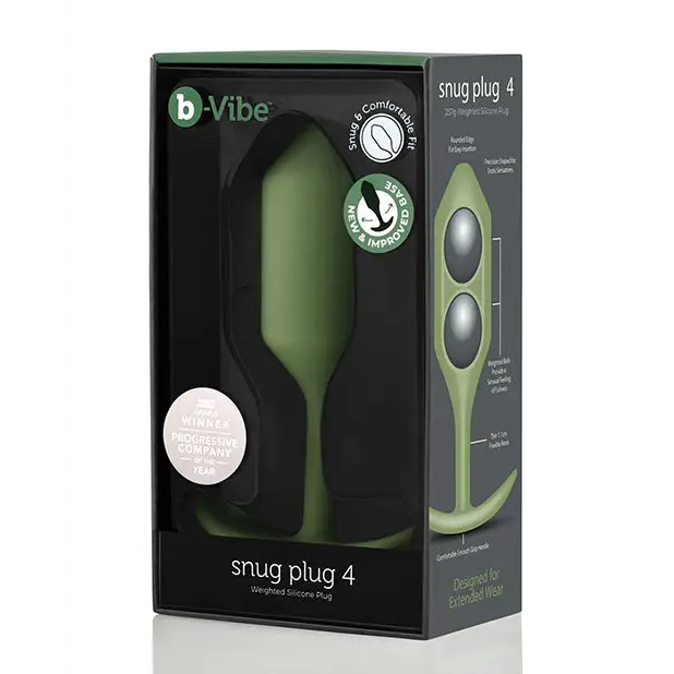 b-Vibe Weighted Snug Plug 4 - 256 g Army - Anal Products