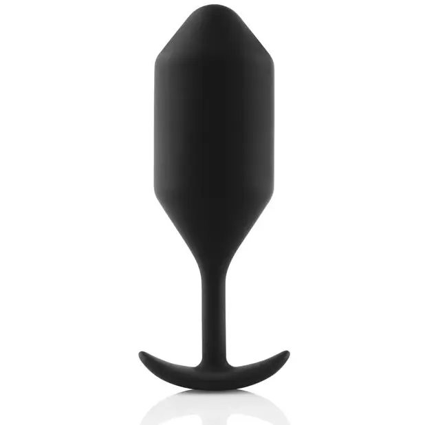 b-Vibe Weighted Snug Plug 4 - 256 g Black - Anal Products