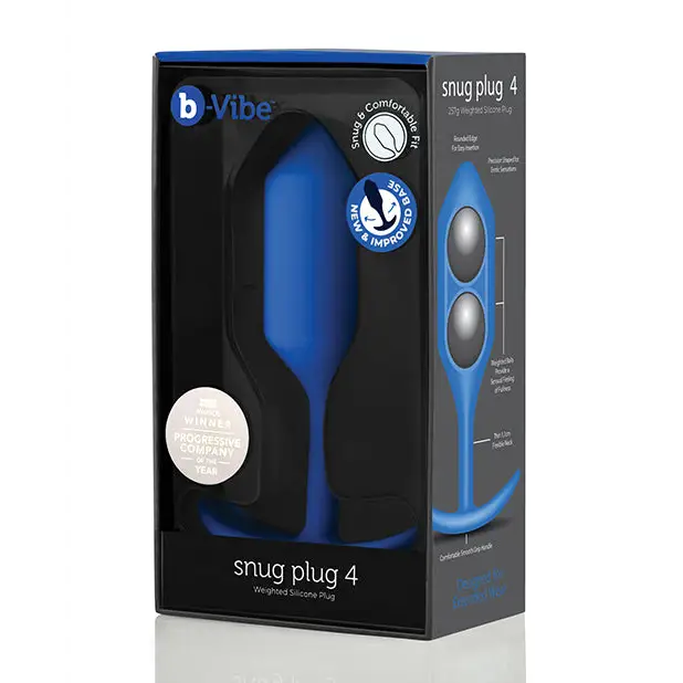 b-Vibe Weighted Snug Plug 4 - 256 g Navy - Anal Products