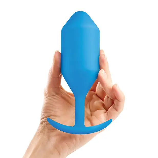 b-Vibe Weighted Snug Plug 5 - 350 g Blue - Anal Products