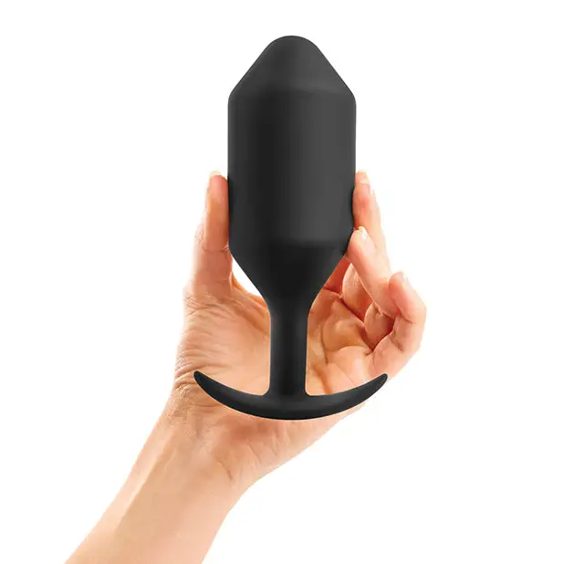 b-Vibe Weighted Snug Plug 6 - 515 g Black - Anal Products